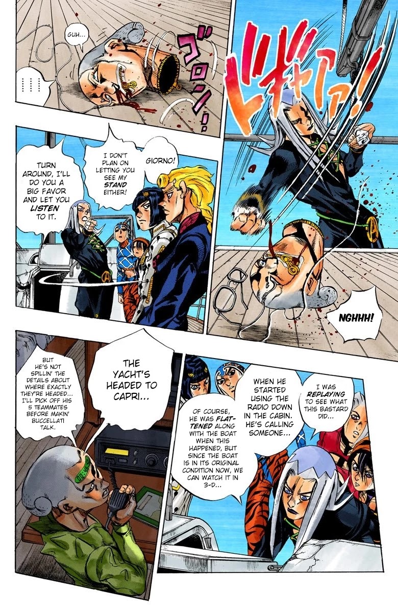 JoJo's Bizarre Adventure Part 5 - Vento Aureo (Official Colored) Chapter 23 page 13 - Chapter 23: Sex Pistols Appear! Part 1