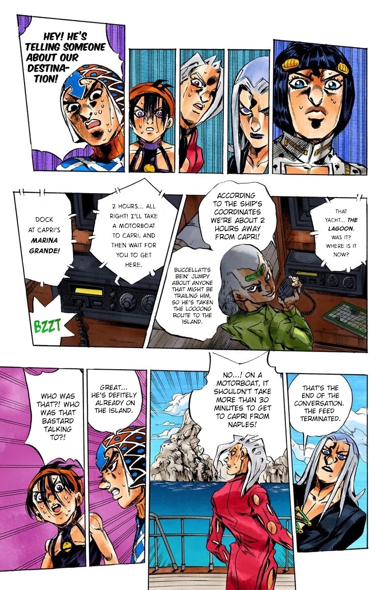 JoJo's Bizarre Adventure Part 5 - Vento Aureo (Official Colored) Chapter 23 page 14 - Chapter 23: Sex Pistols Appear! Part 1