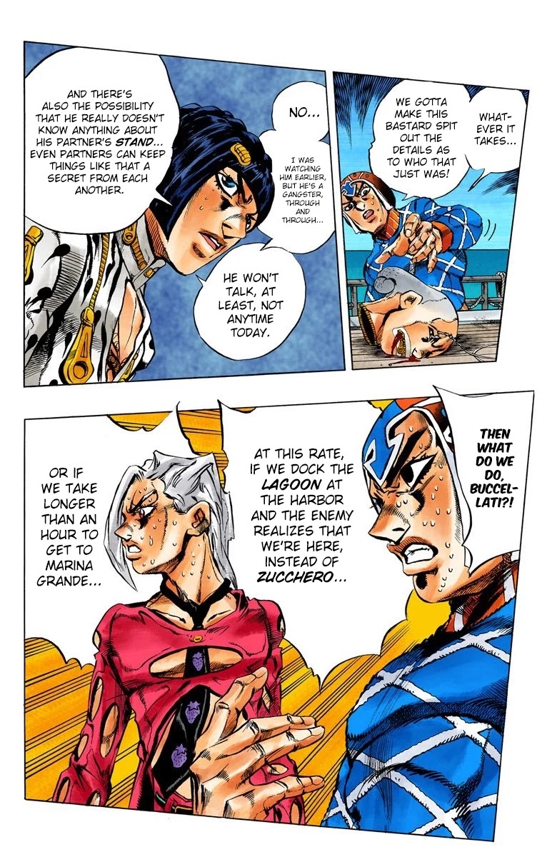 JoJo's Bizarre Adventure Part 5 - Vento Aureo (Official Colored) Chapter 23 page 15 - Chapter 23: Sex Pistols Appear! Part 1