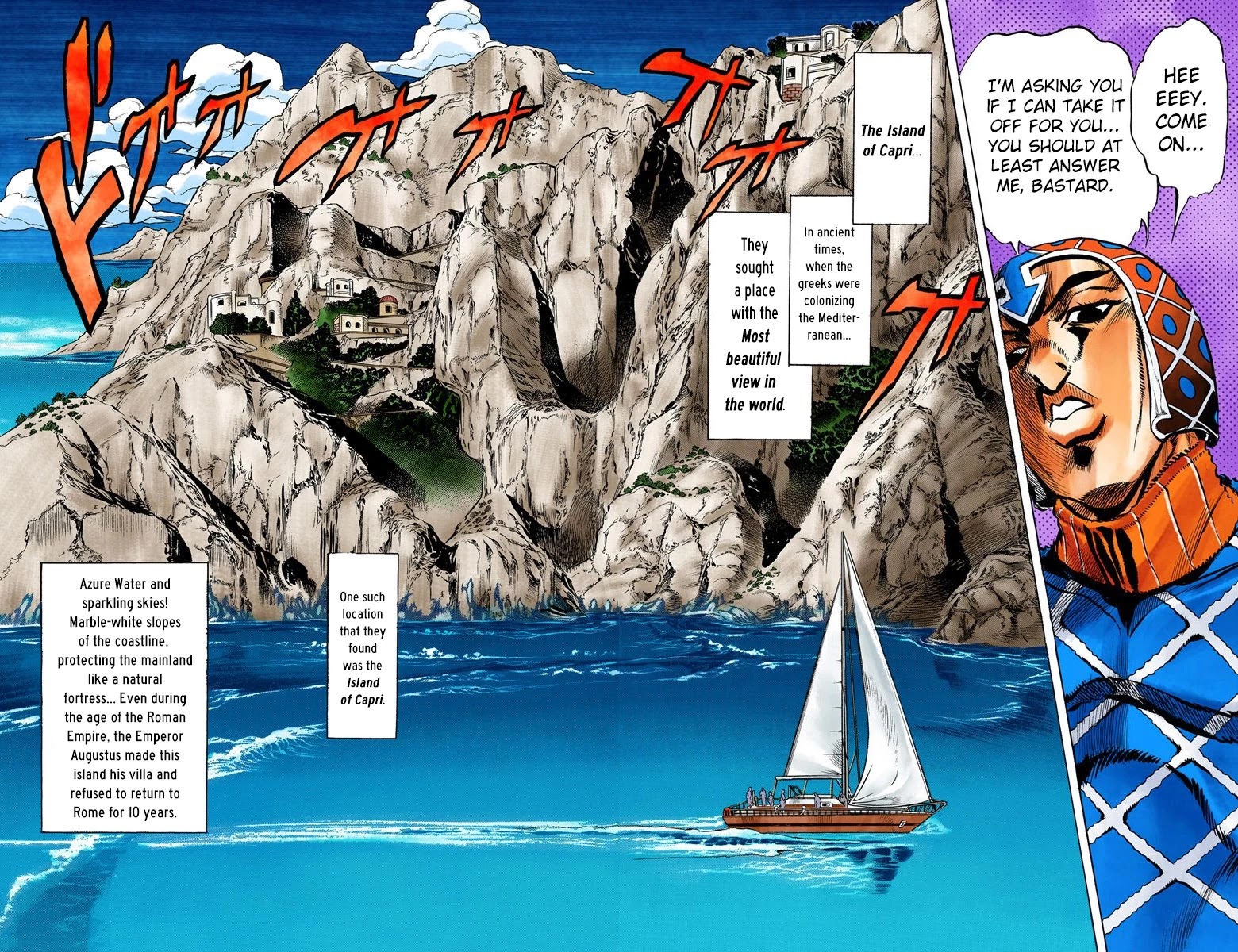 JoJo's Bizarre Adventure Part 5 - Vento Aureo (Official Colored) Chapter 23 page 4 - Chapter 23: Sex Pistols Appear! Part 1