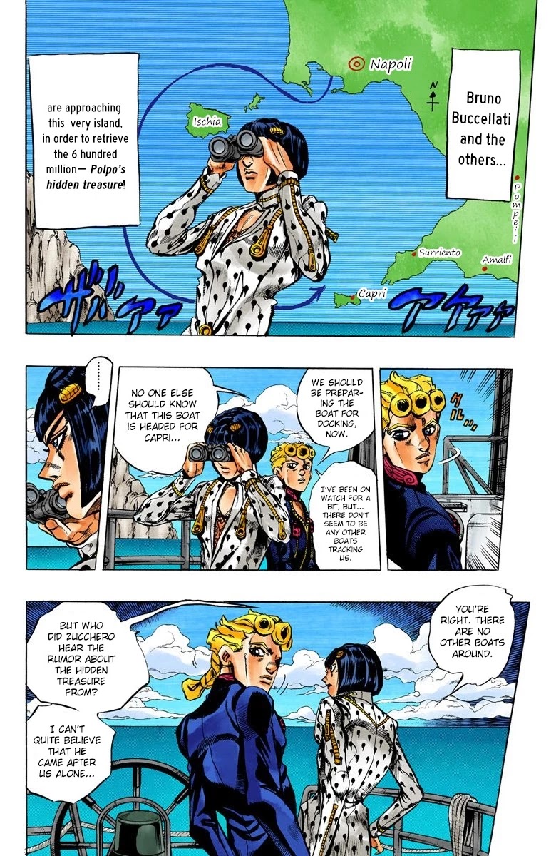 JoJo's Bizarre Adventure Part 5 - Vento Aureo (Official Colored) Chapter 23 page 5 - Chapter 23: Sex Pistols Appear! Part 1