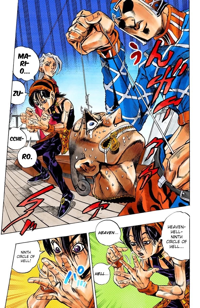 JoJo's Bizarre Adventure Part 5 - Vento Aureo (Official Colored) Chapter 23 page 8 - Chapter 23: Sex Pistols Appear! Part 1