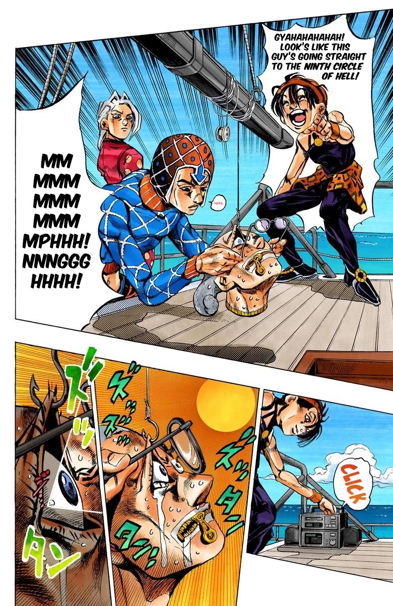 JoJo's Bizarre Adventure Part 5 - Vento Aureo (Official Colored) Chapter 23 page 9 - Chapter 23: Sex Pistols Appear! Part 1