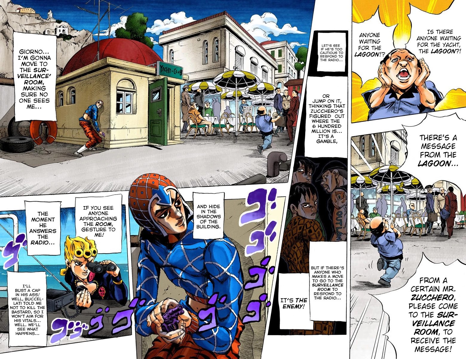 JoJo's Bizarre Adventure Part 5 - Vento Aureo (Official Colored) Chapter 24 page 10 - Chapter 24: Sex Pistols Appear! Part 2