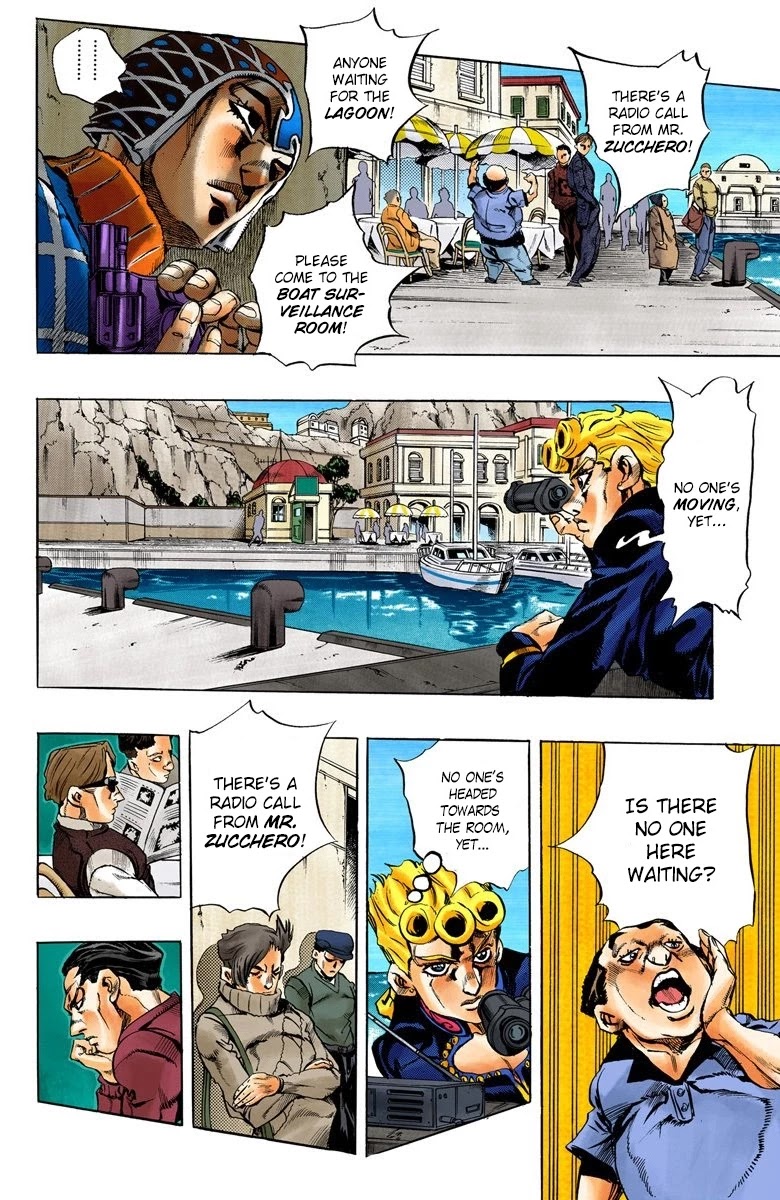 JoJo's Bizarre Adventure Part 5 - Vento Aureo (Official Colored) Chapter 24 page 11 - Chapter 24: Sex Pistols Appear! Part 2