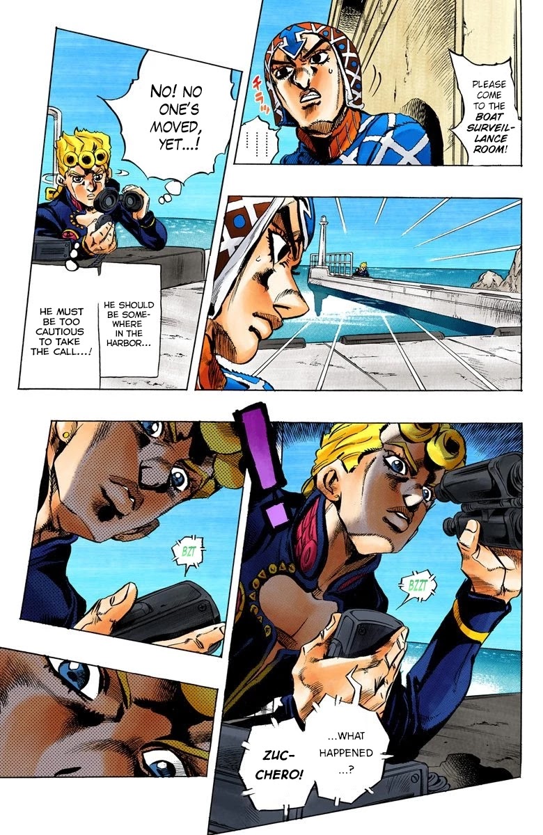 JoJo's Bizarre Adventure Part 5 - Vento Aureo (Official Colored) Chapter 24 page 12 - Chapter 24: Sex Pistols Appear! Part 2