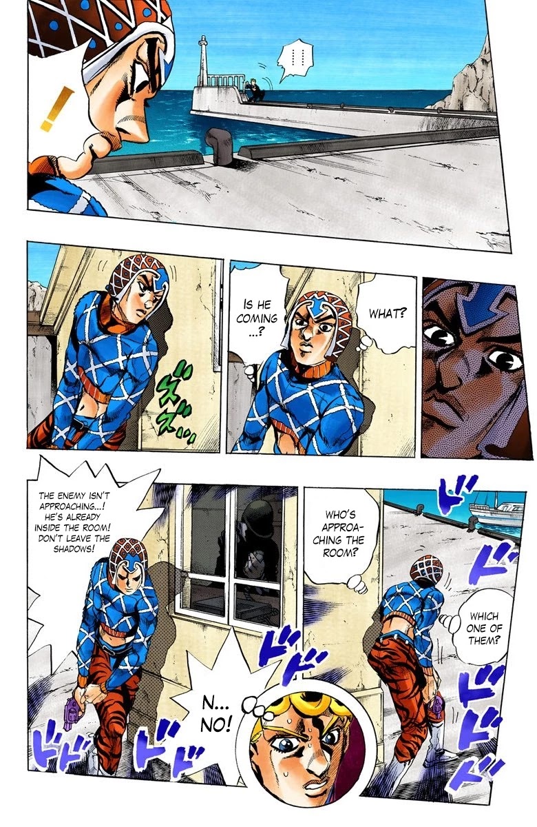 JoJo's Bizarre Adventure Part 5 - Vento Aureo (Official Colored) Chapter 24 page 15 - Chapter 24: Sex Pistols Appear! Part 2