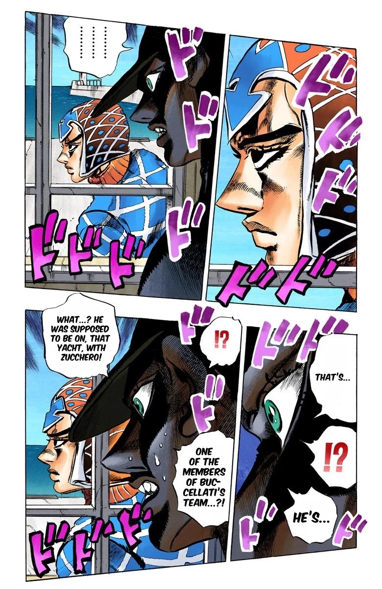 JoJo's Bizarre Adventure Part 5 - Vento Aureo (Official Colored) Chapter 24 page 17 - Chapter 24: Sex Pistols Appear! Part 2