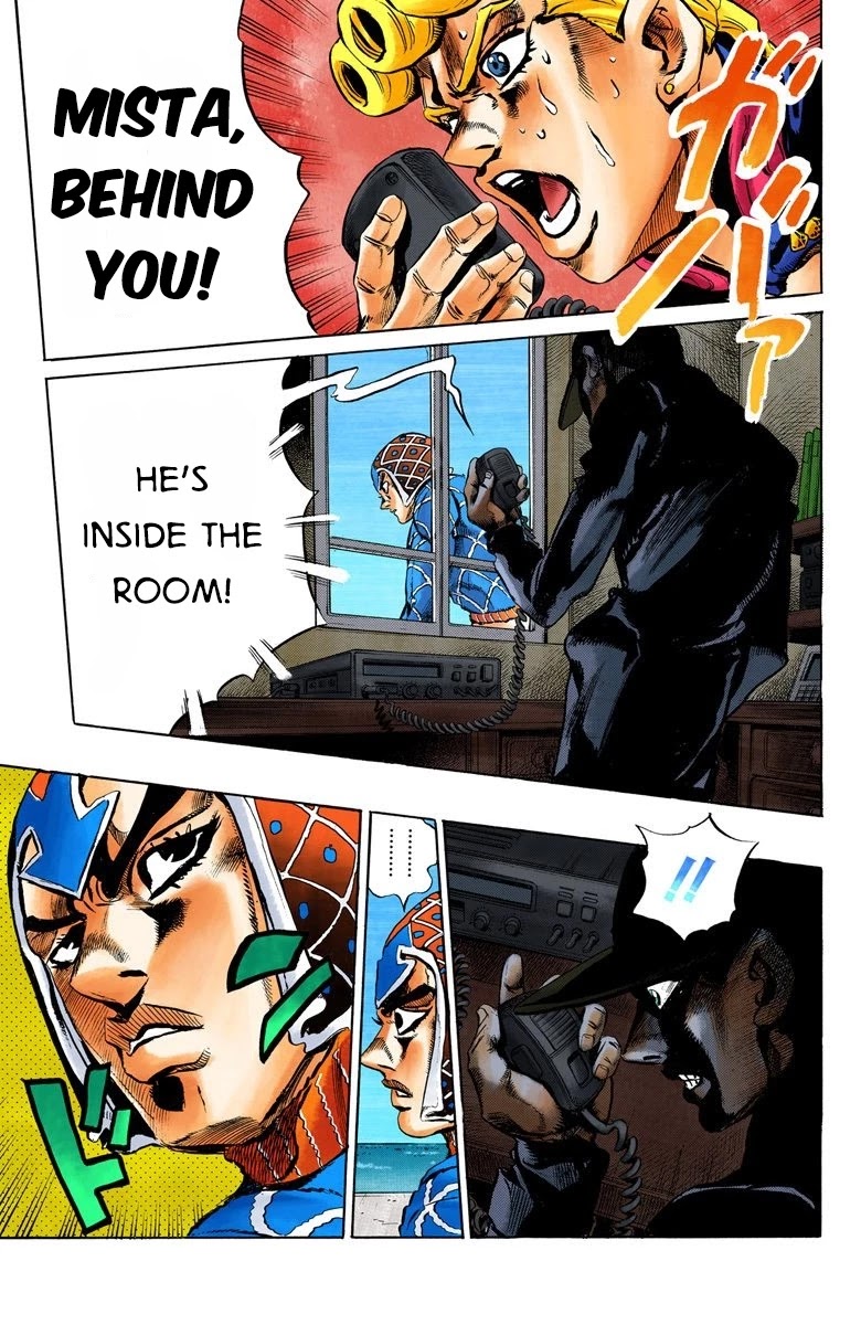 JoJo's Bizarre Adventure Part 5 - Vento Aureo (Official Colored) Chapter 24 page 18 - Chapter 24: Sex Pistols Appear! Part 2