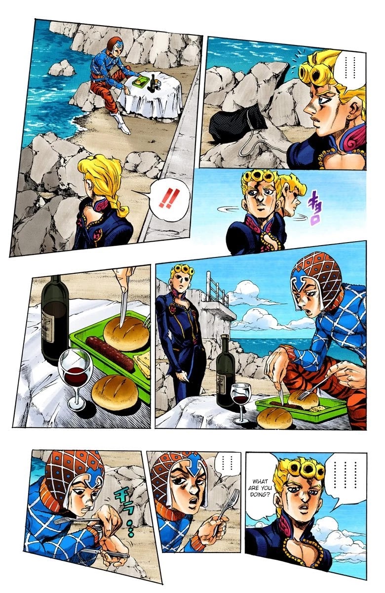 JoJo's Bizarre Adventure Part 5 - Vento Aureo (Official Colored) Chapter 24 page 5 - Chapter 24: Sex Pistols Appear! Part 2