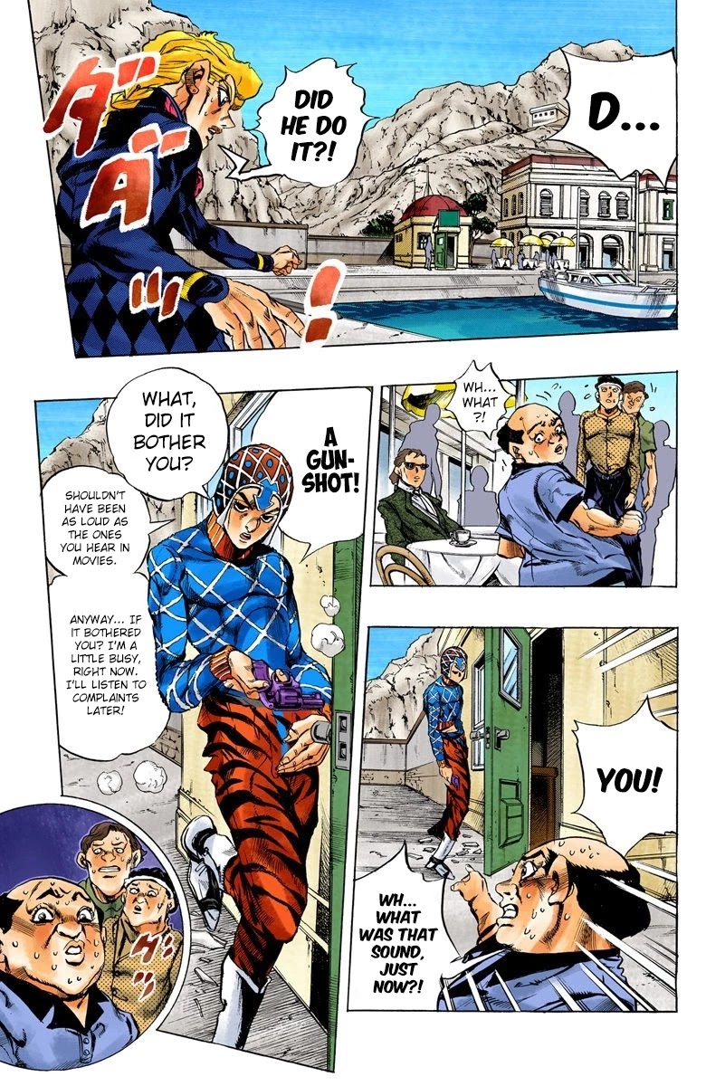 JoJo's Bizarre Adventure Part 5 - Vento Aureo (Official Colored) Chapter 25 page 11 - Chapter 25: Sex Pistols Appear! Part 3