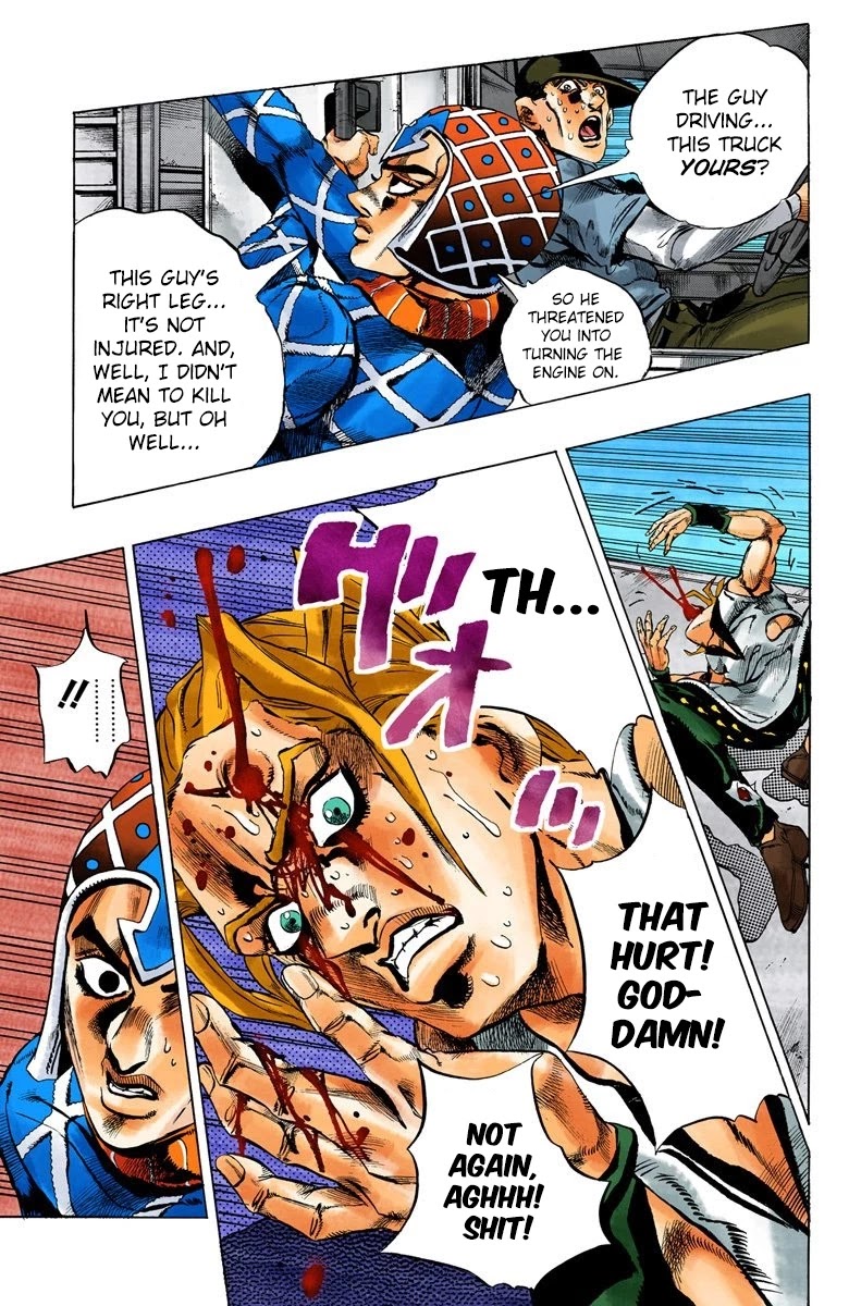 JoJo's Bizarre Adventure Part 5 - Vento Aureo (Official Colored) Chapter 25 page 21 - Chapter 25: Sex Pistols Appear! Part 3