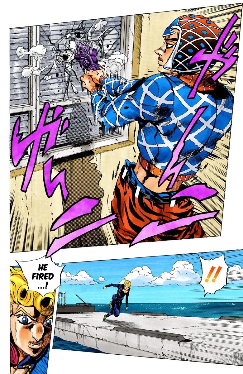 JoJo's Bizarre Adventure Part 5 - Vento Aureo (Official Colored) Chapter 25 page 6 - Chapter 25: Sex Pistols Appear! Part 3