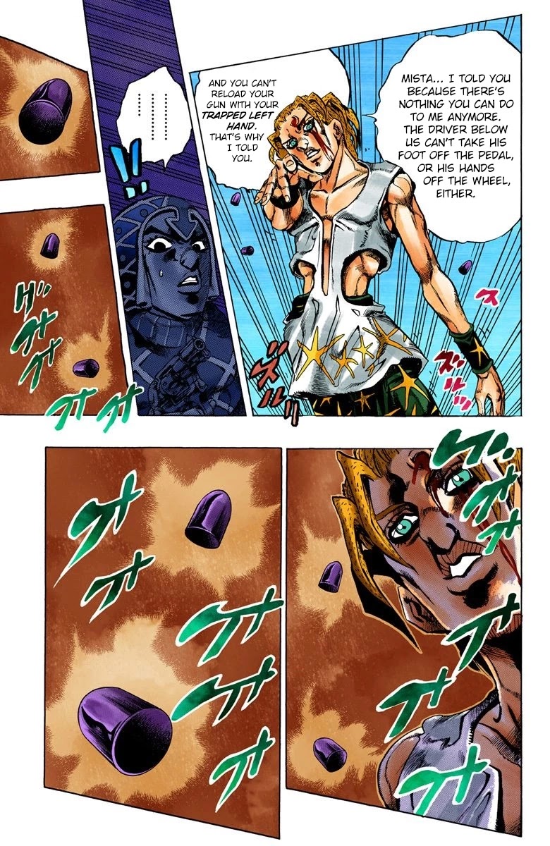 JoJo's Bizarre Adventure Part 5 - Vento Aureo (Official Colored) Chapter 26 page 10 - Chapter 26: Sex Pistols Appear! Part 4