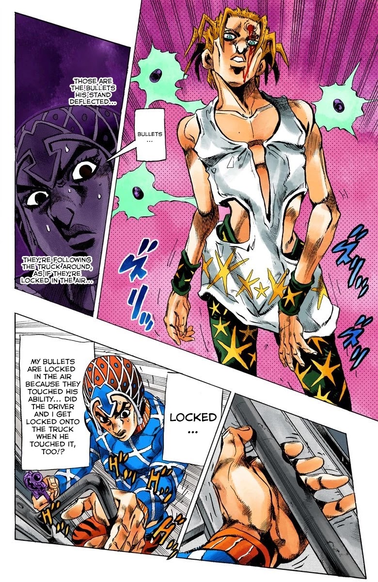 JoJo's Bizarre Adventure Part 5 - Vento Aureo (Official Colored) Chapter 26 page 11 - Chapter 26: Sex Pistols Appear! Part 4