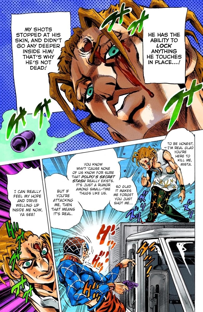 JoJo's Bizarre Adventure Part 5 - Vento Aureo (Official Colored) Chapter 26 page 12 - Chapter 26: Sex Pistols Appear! Part 4