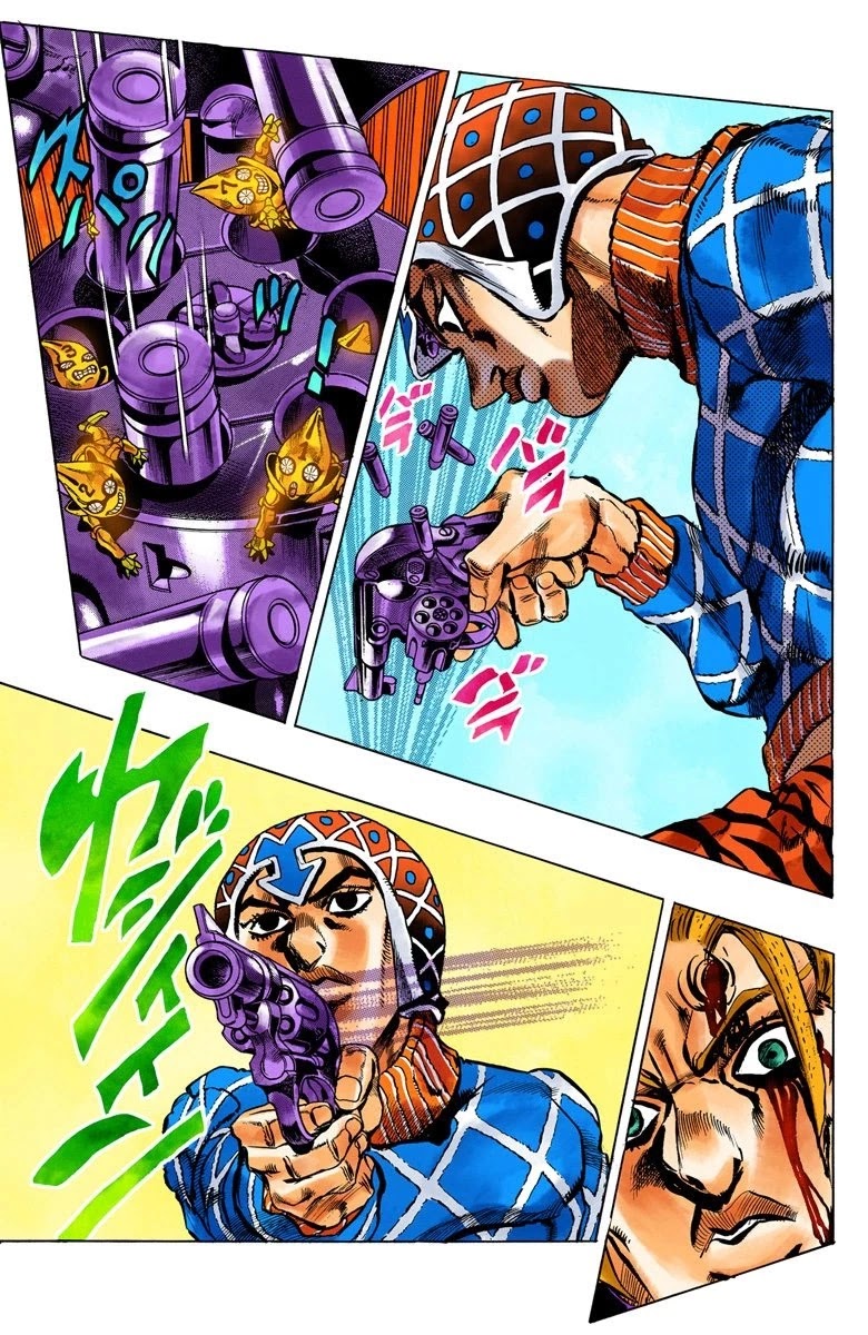 JoJo's Bizarre Adventure Part 5 - Vento Aureo (Official Colored) Chapter 26 page 14 - Chapter 26: Sex Pistols Appear! Part 4