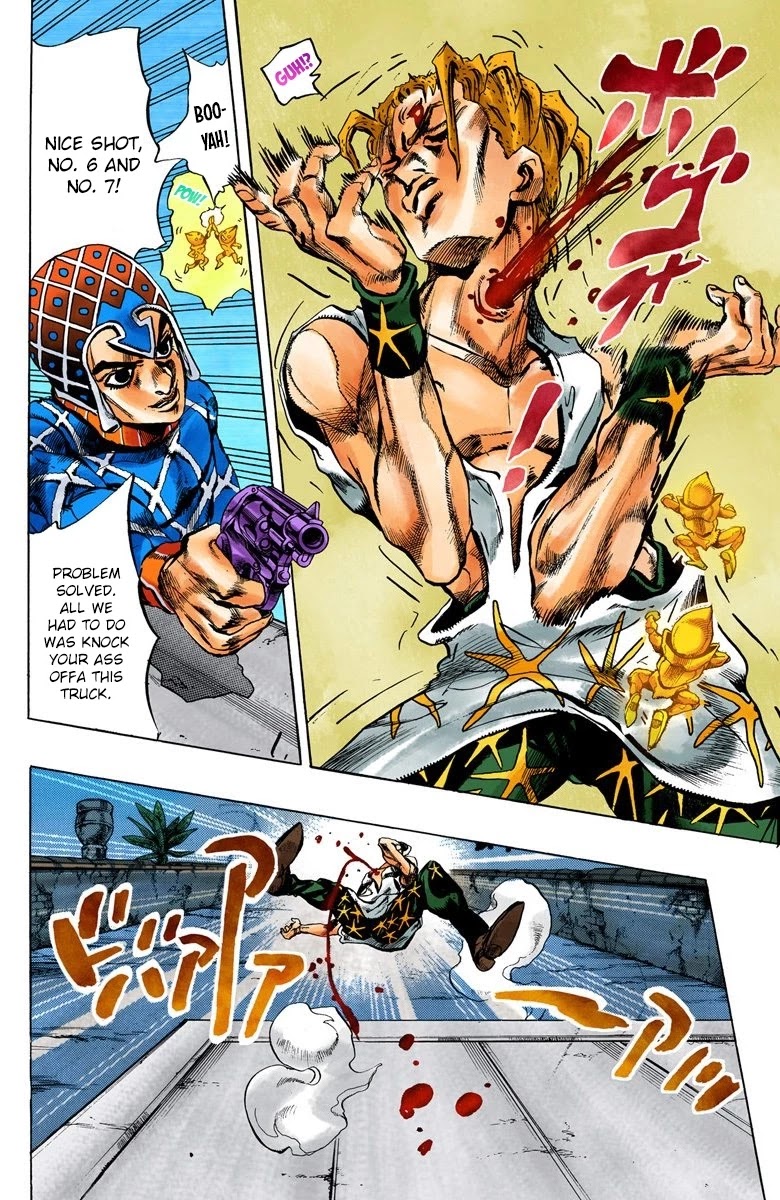 JoJo's Bizarre Adventure Part 5 - Vento Aureo (Official Colored) Chapter 26 page 19 - Chapter 26: Sex Pistols Appear! Part 4