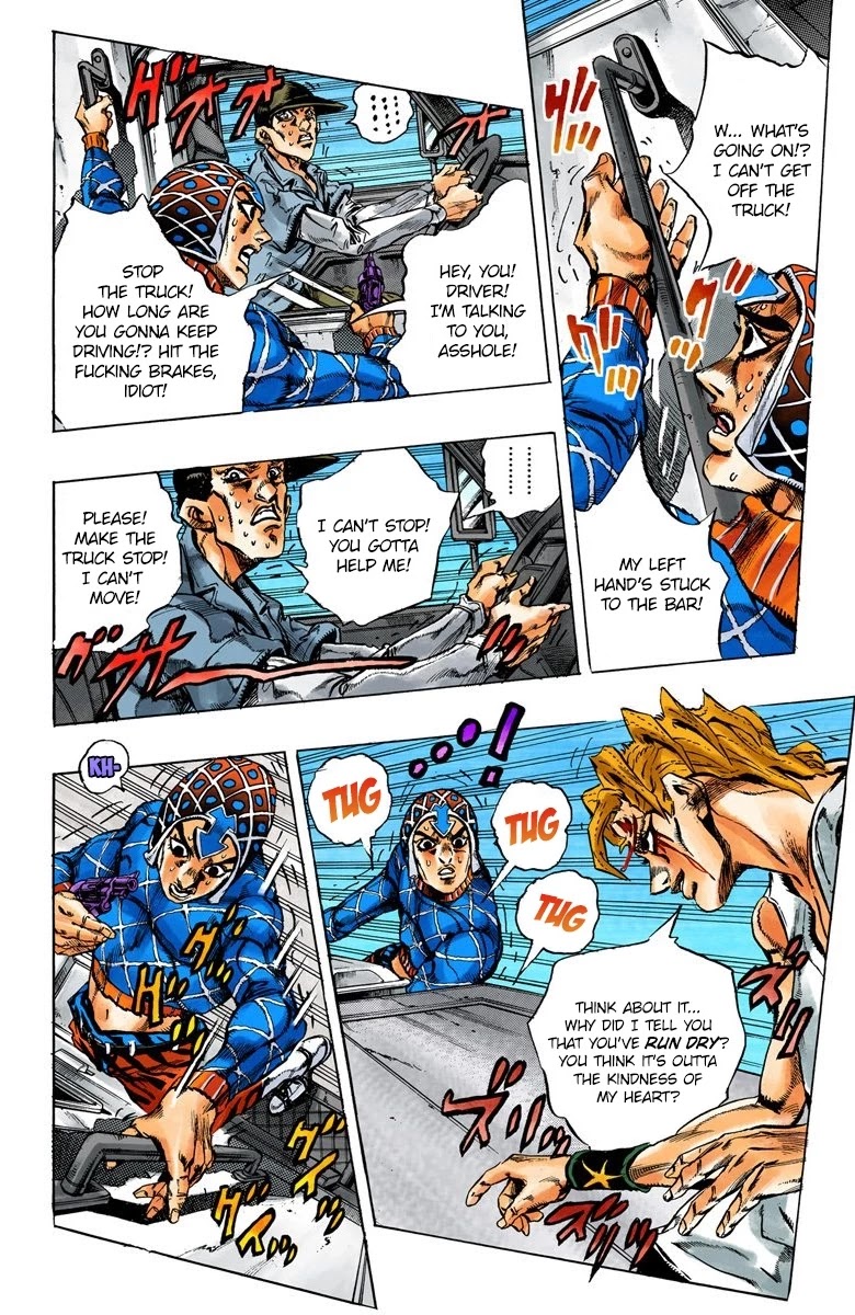 JoJo's Bizarre Adventure Part 5 - Vento Aureo (Official Colored) Chapter 26 page 9 - Chapter 26: Sex Pistols Appear! Part 4
