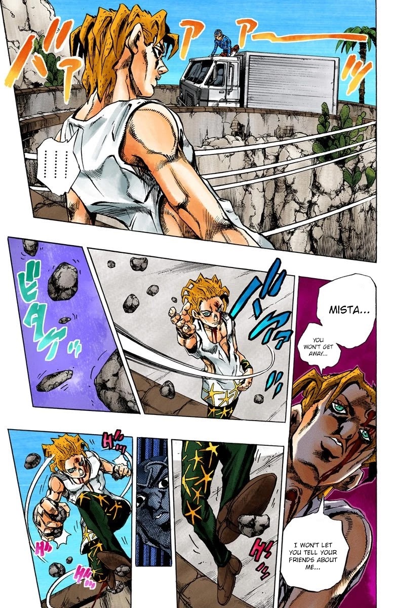 JoJo's Bizarre Adventure Part 5 - Vento Aureo (Official Colored) Chapter 27 page 10 - Chapter 27: Sex Pistols Appear! Part 5