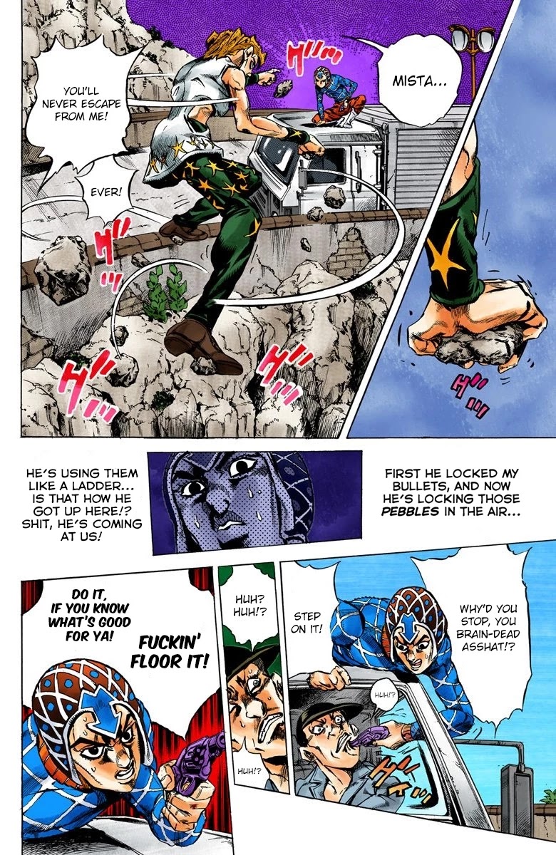 JoJo's Bizarre Adventure Part 5 - Vento Aureo (Official Colored) Chapter 27 page 11 - Chapter 27: Sex Pistols Appear! Part 5
