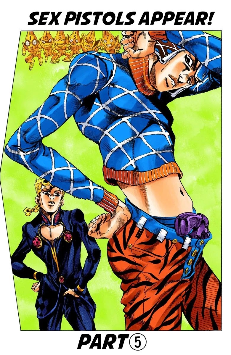 JoJo's Bizarre Adventure Part 5 - Vento Aureo (Official Colored) Chapter 27 page 2 - Chapter 27: Sex Pistols Appear! Part 5