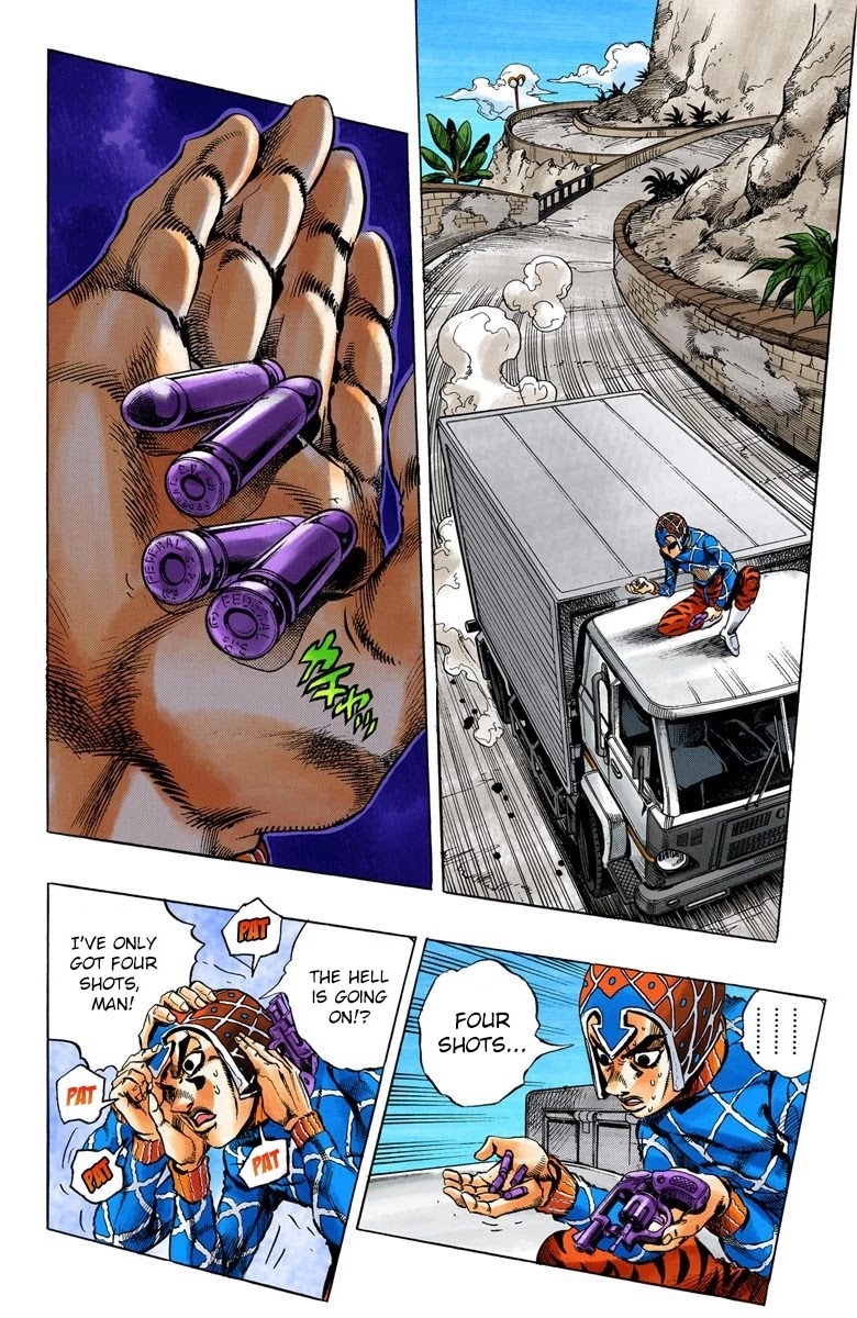 JoJo's Bizarre Adventure Part 5 - Vento Aureo (Official Colored) Chapter 27 page 3 - Chapter 27: Sex Pistols Appear! Part 5