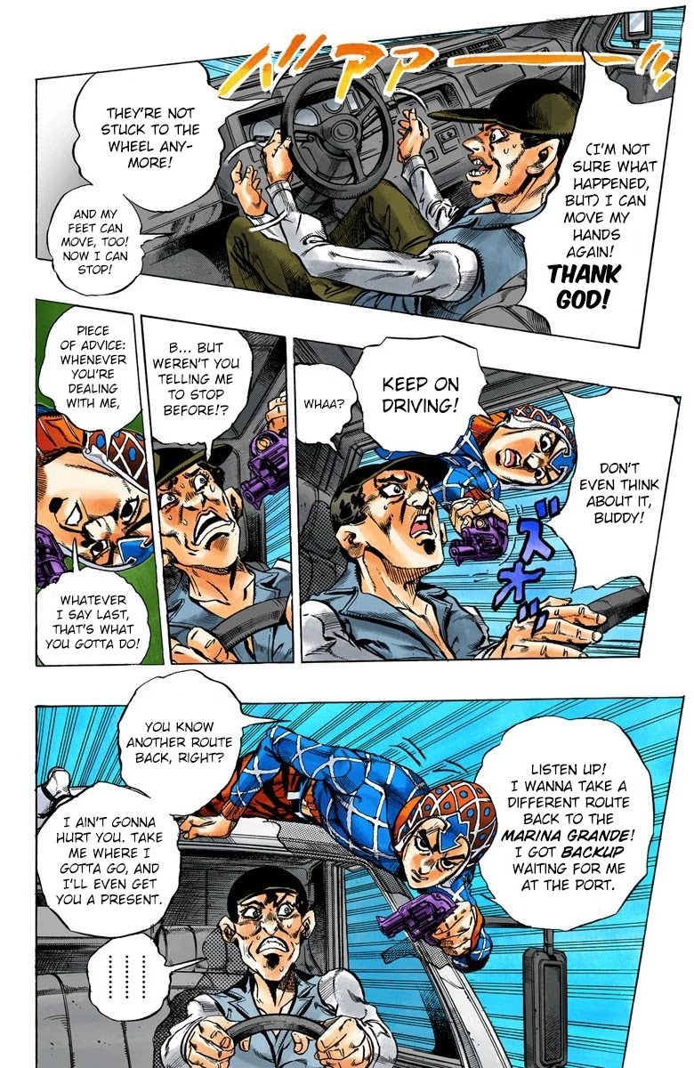 JoJo's Bizarre Adventure Part 5 - Vento Aureo (Official Colored) Chapter 27 page 5 - Chapter 27: Sex Pistols Appear! Part 5