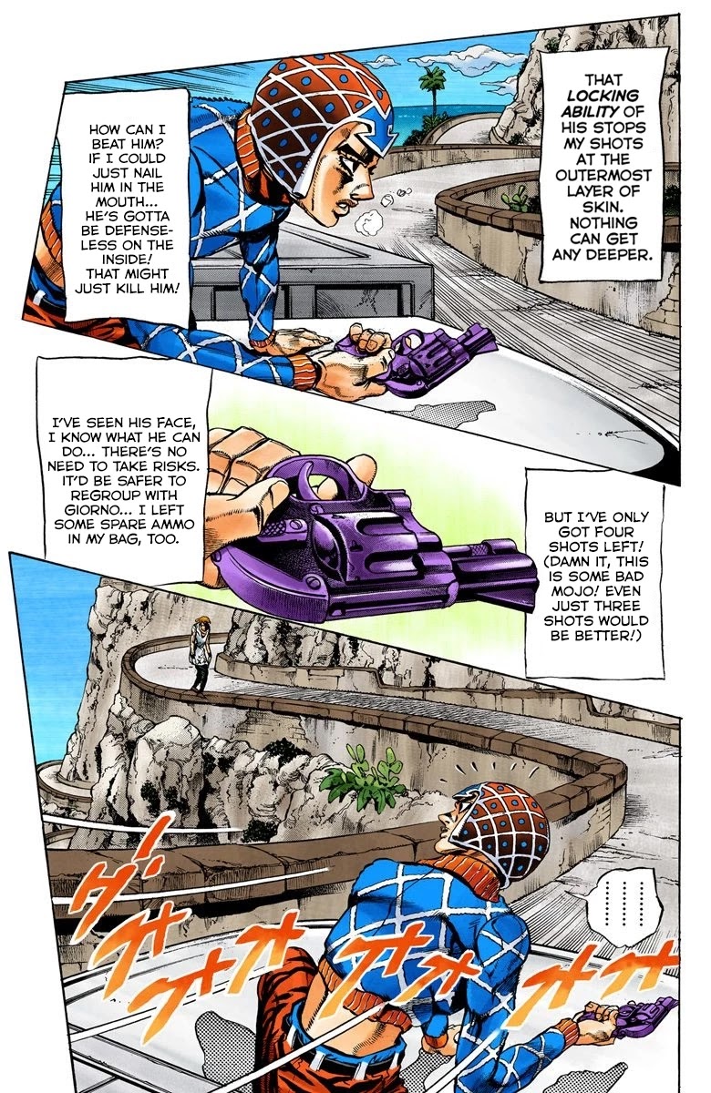 JoJo's Bizarre Adventure Part 5 - Vento Aureo (Official Colored) Chapter 27 page 6 - Chapter 27: Sex Pistols Appear! Part 5