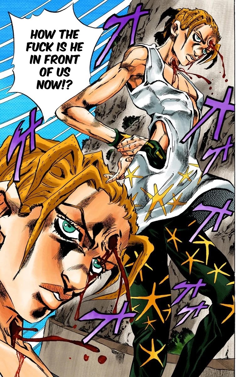 JoJo's Bizarre Adventure Part 5 - Vento Aureo (Official Colored) Chapter 27 page 8 - Chapter 27: Sex Pistols Appear! Part 5