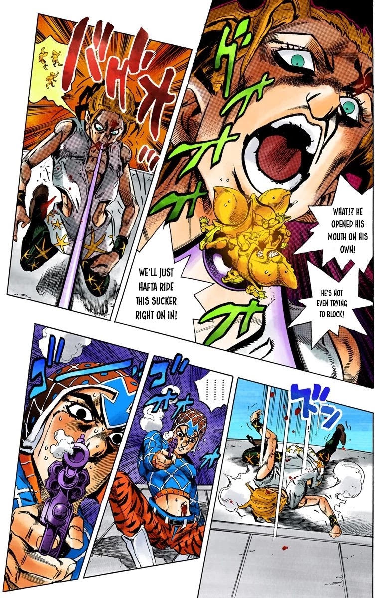 JoJo's Bizarre Adventure Part 5 - Vento Aureo (Official Colored) Chapter 28 page 10 - Chapter 28: Sex Pistols Appear! Part 6