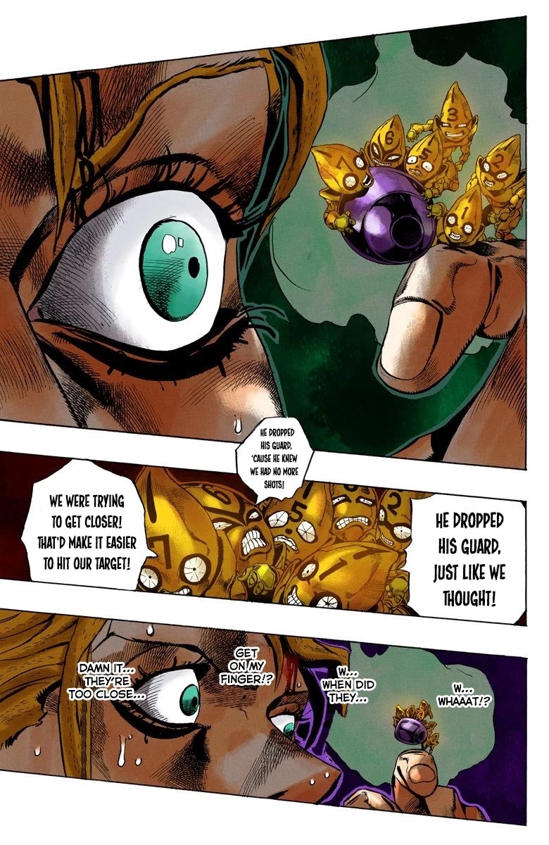 JoJo's Bizarre Adventure Part 5 - Vento Aureo (Official Colored) Chapter 28 page 14 - Chapter 28: Sex Pistols Appear! Part 6