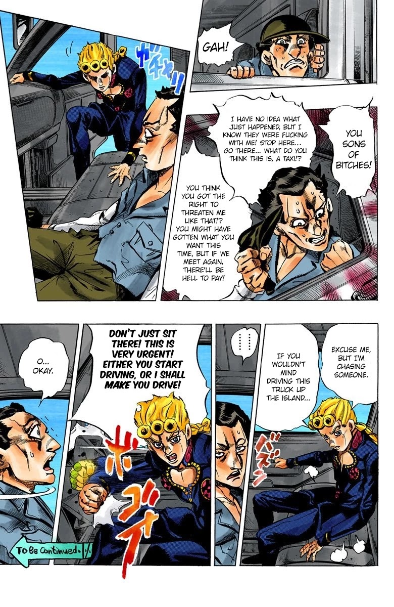 JoJo's Bizarre Adventure Part 5 - Vento Aureo (Official Colored) Chapter 28 page 22 - Chapter 28: Sex Pistols Appear! Part 6