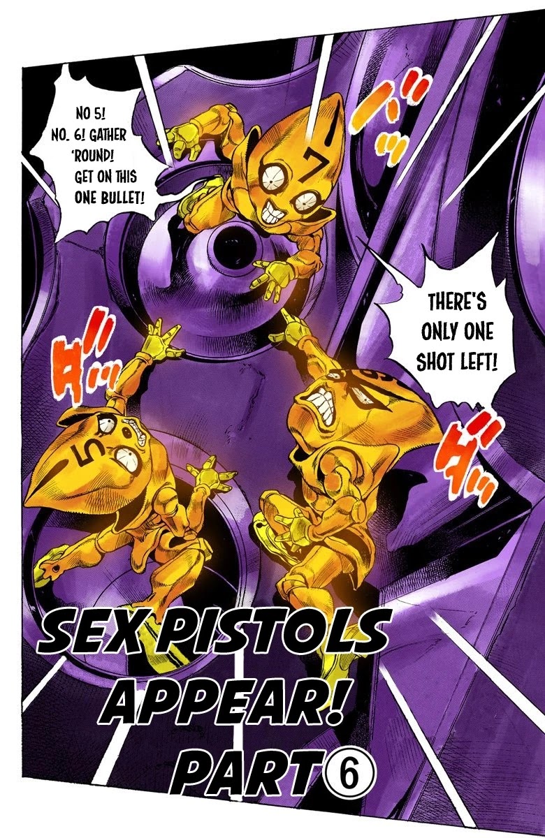 JoJo's Bizarre Adventure Part 5 - Vento Aureo (Official Colored) Chapter 28 page 3 - Chapter 28: Sex Pistols Appear! Part 6