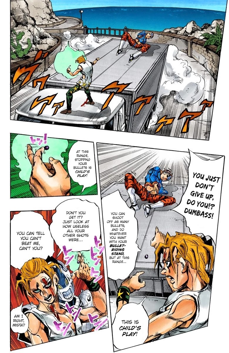 JoJo's Bizarre Adventure Part 5 - Vento Aureo (Official Colored) Chapter 28 page 5 - Chapter 28: Sex Pistols Appear! Part 6