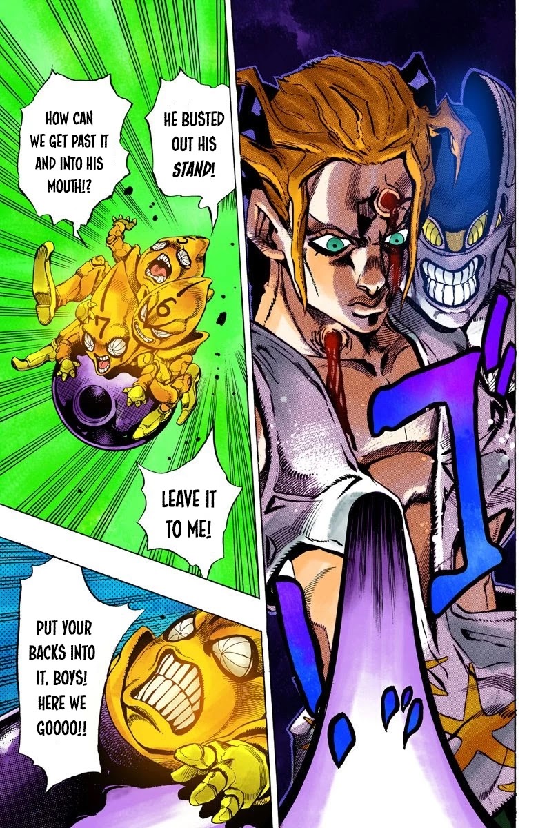 JoJo's Bizarre Adventure Part 5 - Vento Aureo (Official Colored) Chapter 28 page 8 - Chapter 28: Sex Pistols Appear! Part 6