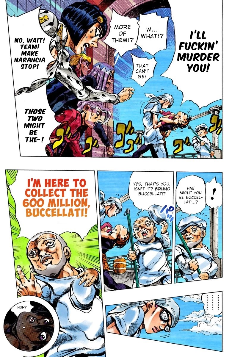 JoJo's Bizarre Adventure Part 5 - Vento Aureo (Official Colored) Chapter 29 page 10 - Chapter 29: The Hidden 600-Million Yen Stash