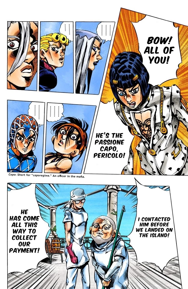 JoJo's Bizarre Adventure Part 5 - Vento Aureo (Official Colored) Chapter 29 page 11 - Chapter 29: The Hidden 600-Million Yen Stash
