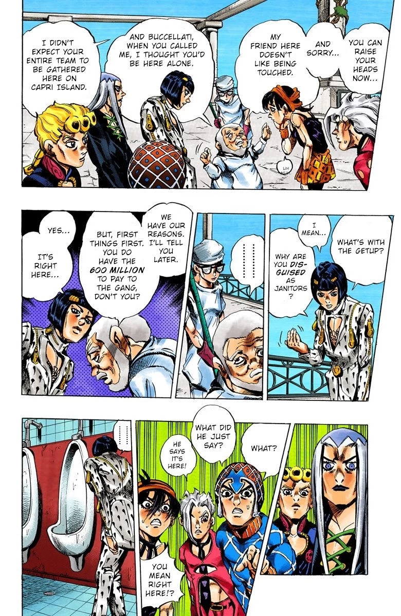 JoJo's Bizarre Adventure Part 5 - Vento Aureo (Official Colored) Chapter 29 page 13 - Chapter 29: The Hidden 600-Million Yen Stash