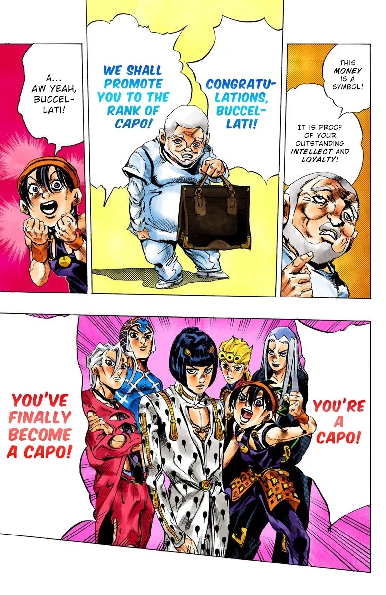JoJo's Bizarre Adventure Part 5 - Vento Aureo (Official Colored) Chapter 29 page 16 - Chapter 29: The Hidden 600-Million Yen Stash