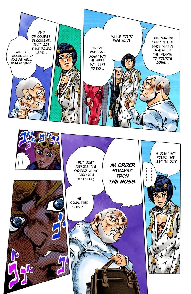 JoJo's Bizarre Adventure Part 5 - Vento Aureo (Official Colored) Chapter 29 page 18 - Chapter 29: The Hidden 600-Million Yen Stash