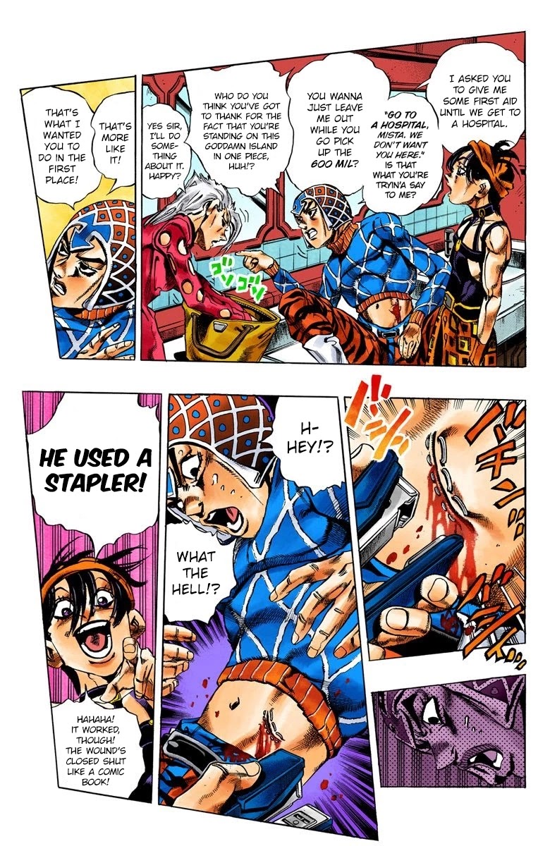 JoJo's Bizarre Adventure Part 5 - Vento Aureo (Official Colored) Chapter 29 page 4 - Chapter 29: The Hidden 600-Million Yen Stash