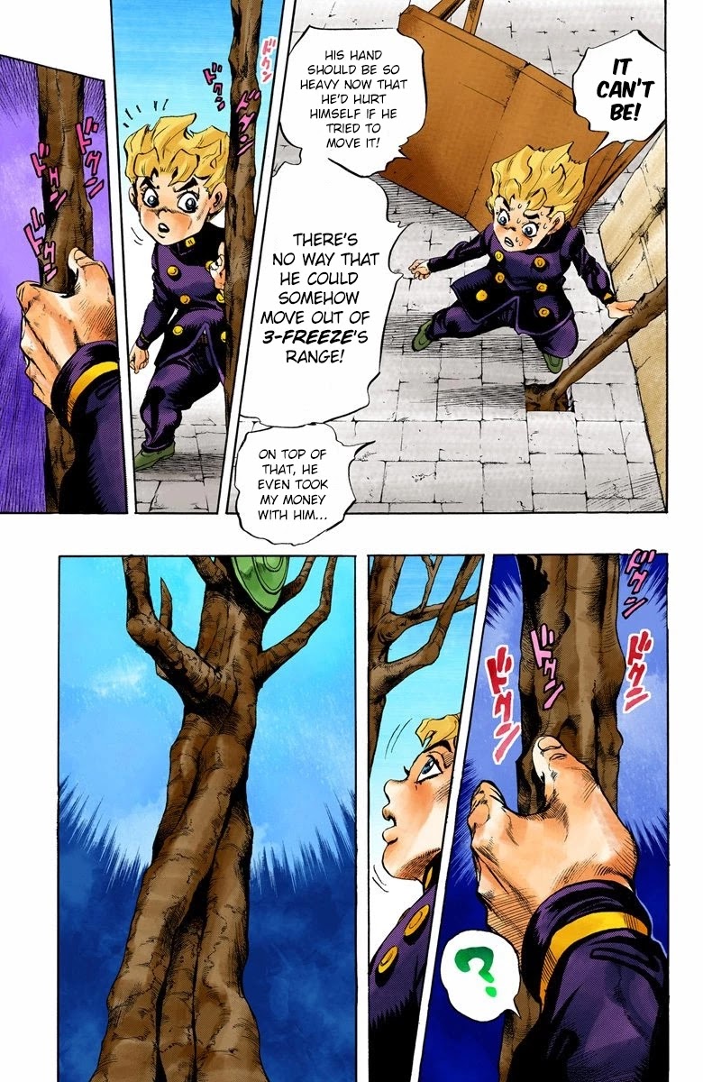 JoJo's Bizarre Adventure Part 5 - Vento Aureo (Official Colored) Chapter 3 page 15 - Chapter 3: Gold Experience Part 3