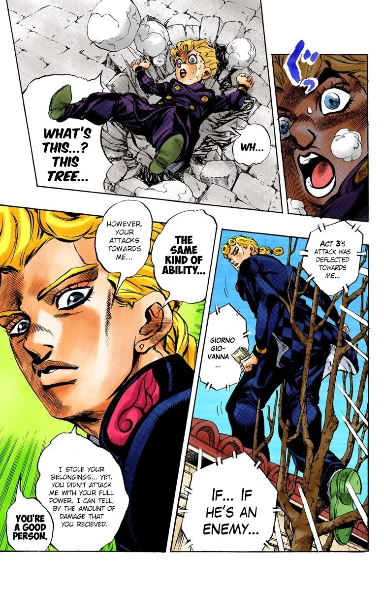 JoJo's Bizarre Adventure Part 5 - Vento Aureo (Official Colored) Chapter 3 page 18 - Chapter 3: Gold Experience Part 3
