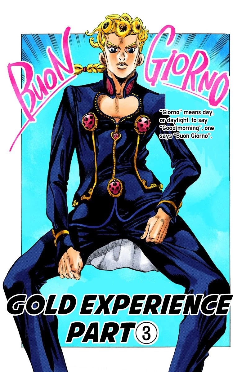 JoJo's Bizarre Adventure Part 5 - Vento Aureo (Official Colored) Chapter 3 page 2 - Chapter 3: Gold Experience Part 3