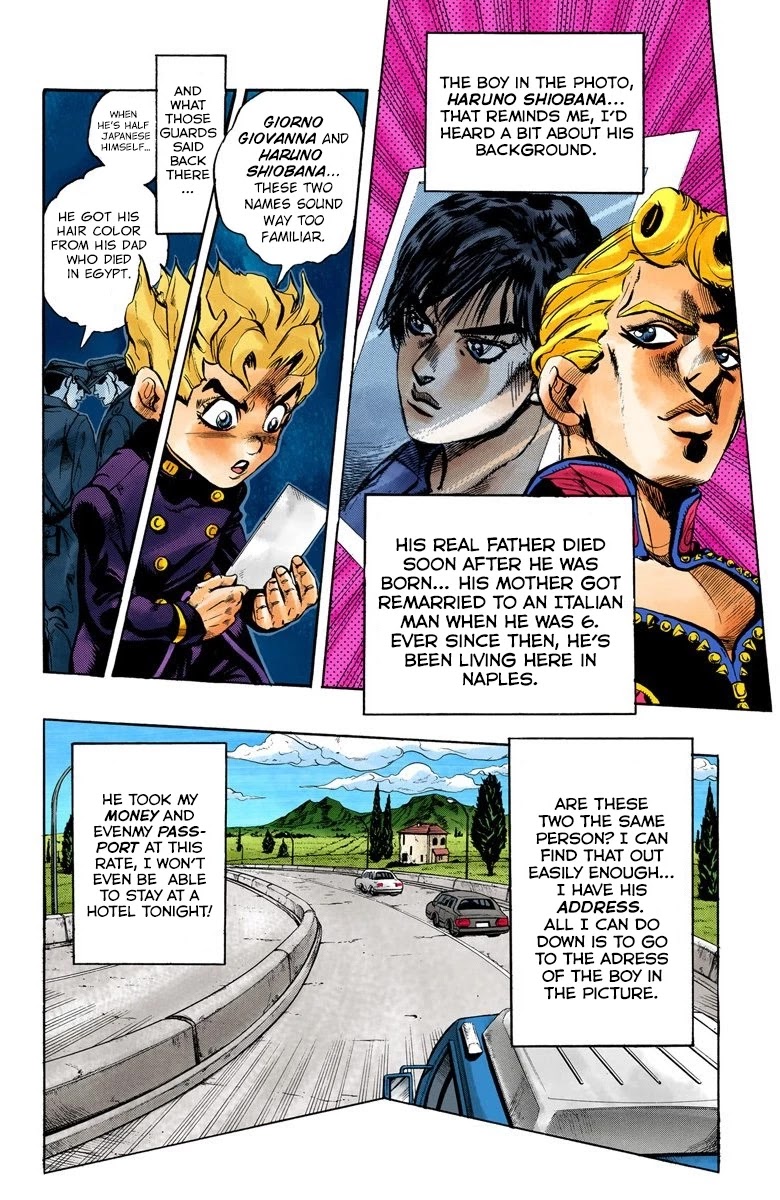 JoJo's Bizarre Adventure Part 5 - Vento Aureo (Official Colored) Chapter 3 page 3 - Chapter 3: Gold Experience Part 3