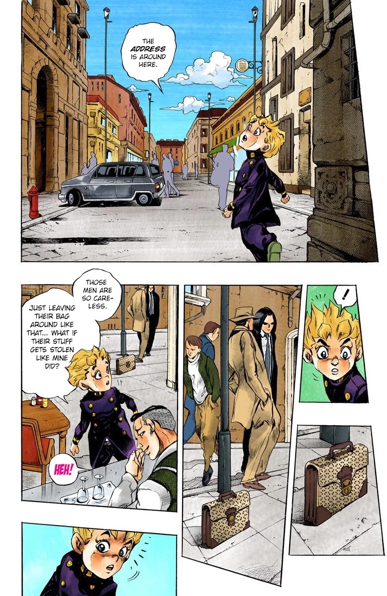 JoJo's Bizarre Adventure Part 5 - Vento Aureo (Official Colored) Chapter 3 page 5 - Chapter 3: Gold Experience Part 3