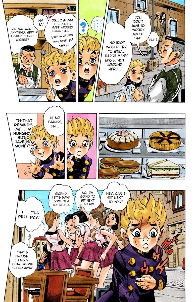 JoJo's Bizarre Adventure Part 5 - Vento Aureo (Official Colored) Chapter 3 page 6 - Chapter 3: Gold Experience Part 3