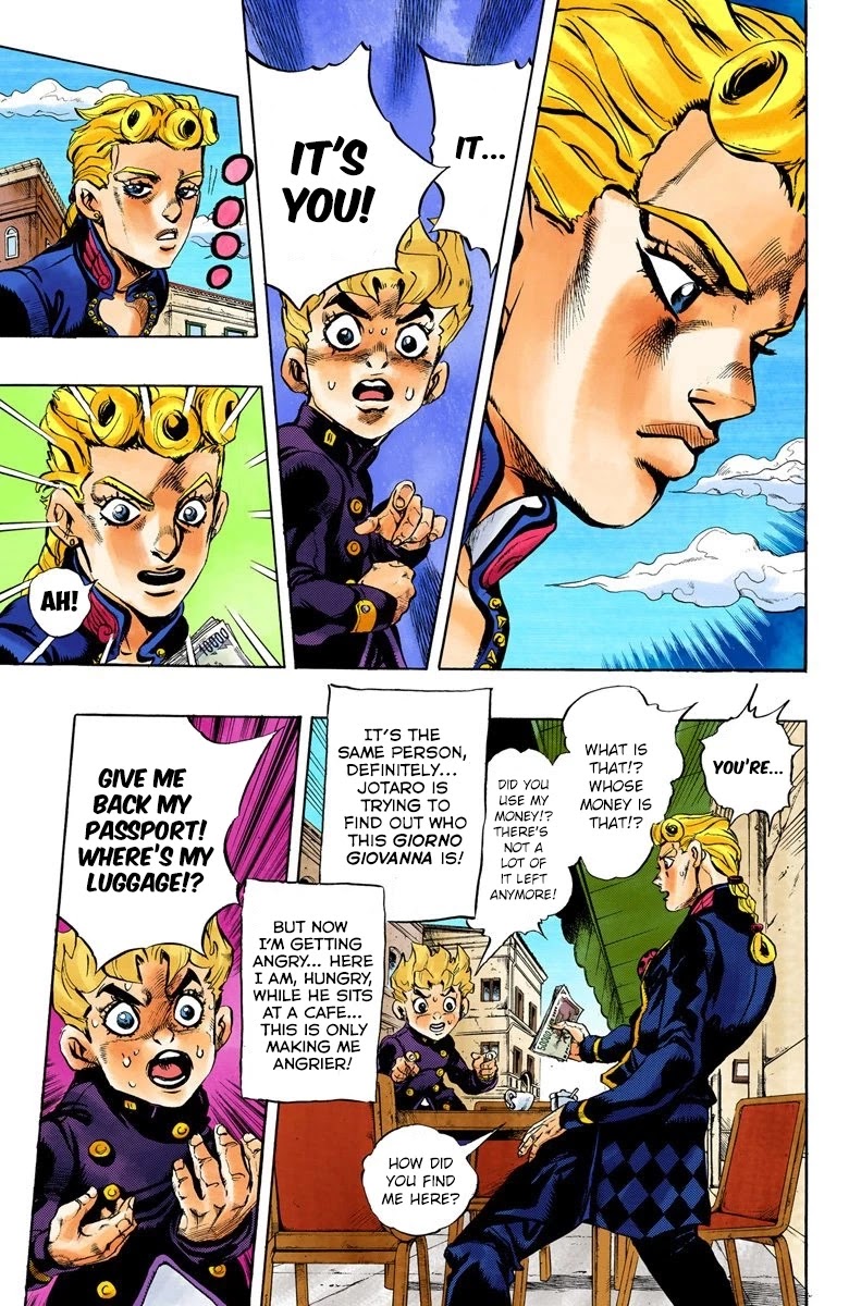 JoJo's Bizarre Adventure Part 5 - Vento Aureo (Official Colored) Chapter 3 page 8 - Chapter 3: Gold Experience Part 3