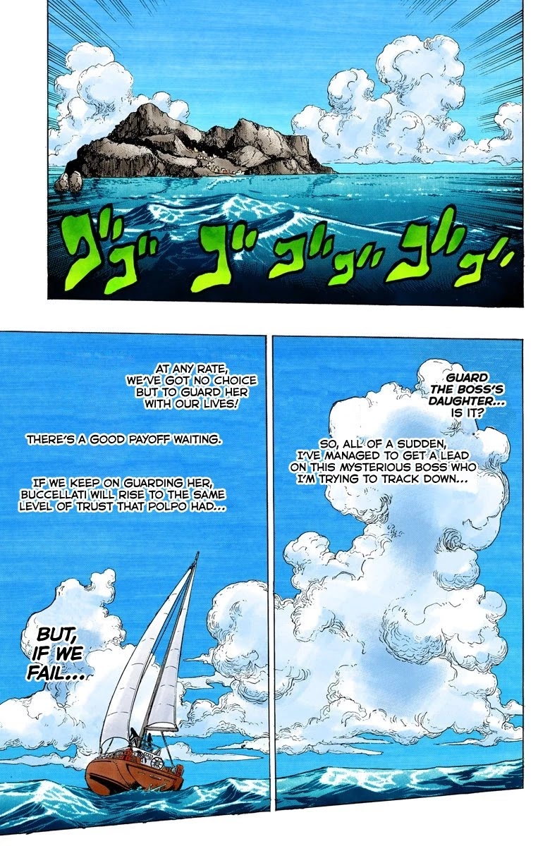 JoJo's Bizarre Adventure Part 5 - Vento Aureo (Official Colored) Chapter 30 page 16 - Chapter 30: Capo Buccellati; First Orders from the Boss